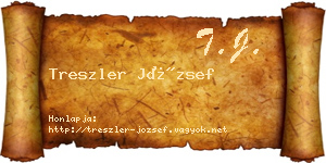 Treszler József névjegykártya